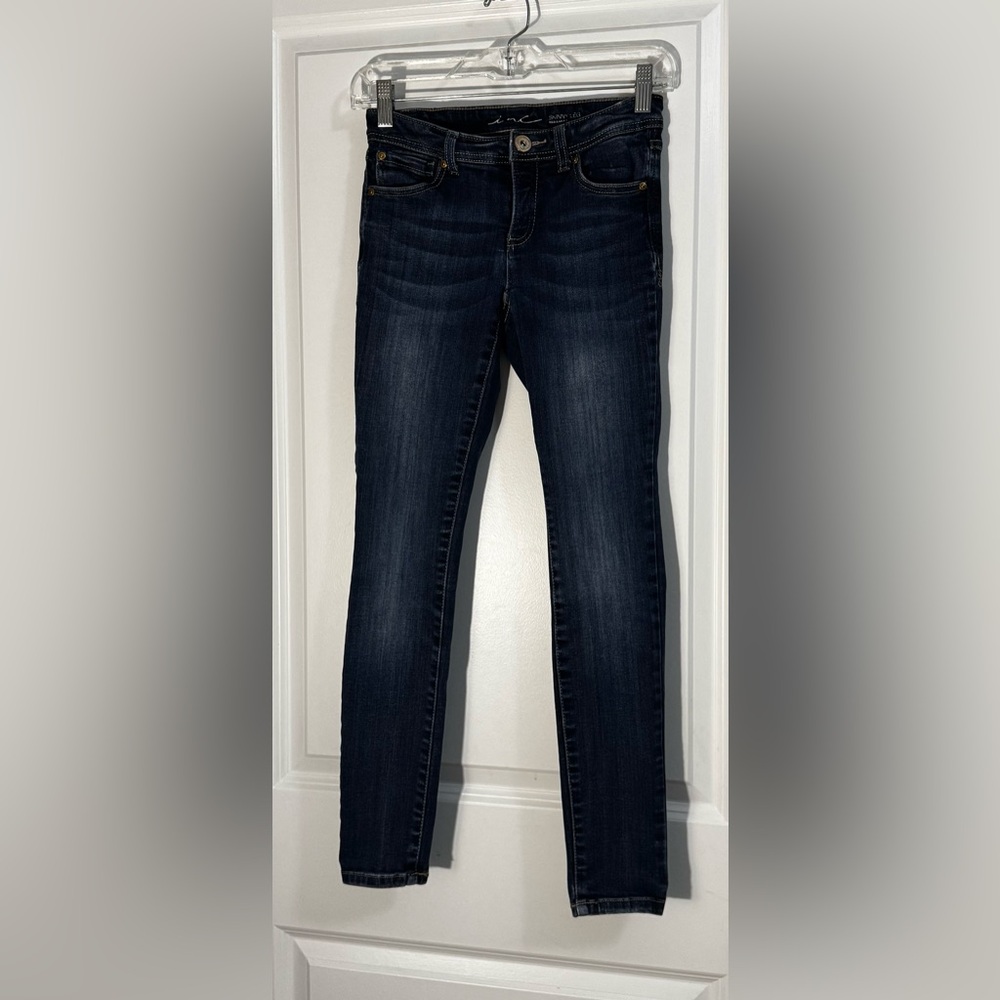 INC International Concepts Blue Skinny Jeans with Classic Indigo Wash